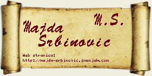 Majda Srbinović vizit kartica